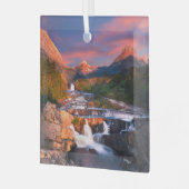 山 | Glacier National Park, Montana ガラスオーナメント (正面左)