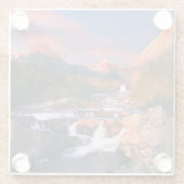 山 | Glacier National Park, Montana ガラスコースター (裏面)