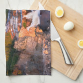 山 | Glacier National Park, Montana キッチンタオル (四つ折り)