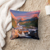 山 | Glacier National Park, Montana クッション (ブランケット)