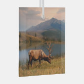 山 | Jacques Mountain Range Alberta Canada ガラスオーナメント (正面右)