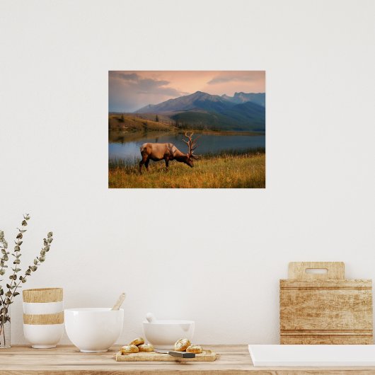 山 | Jacques Mountain Range Alberta Canada ポスター (キッチン)