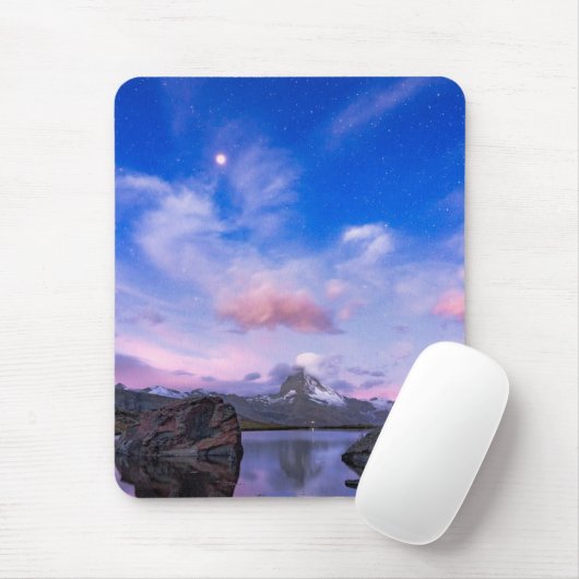 山 | Matterhorn & Lake Stellisee マウスパッド (マウス)