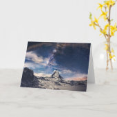 山 | Matterhorn Zermattスイス カード (黄色い花)