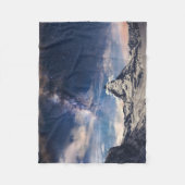 山 | Matterhorn Zermattスイス フリースブランケット (正面)