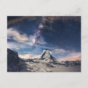 山 Matterhorn Zermattスイス ポストカード