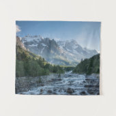 山 Mont Blanc Massif，イタリア タペストリー (正面(横))