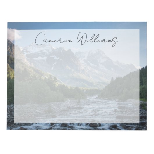 山 Mont Blanc Massif，イタリア ノートパッド (正面)