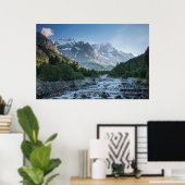 山 Mont Blanc Massif，イタリア ポスター (ホームオフィス)