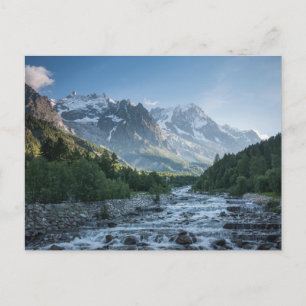 山 Mont Blanc Massif,イタリア ポストカード