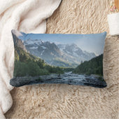 山 Mont Blanc Massif，イタリア ランバークッション (ブランケット)