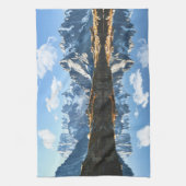 山 Mont Blanc Massif，フランス キッチンタオル (縦)