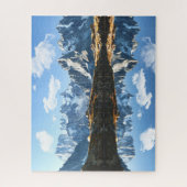 山 Mont Blanc Massif，フランス ジグソーパズル (縦)