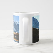 山 Mont Blanc Massif，フランス ジャンボコーヒーマグカップ (裏面)