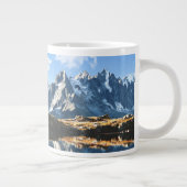 山 Mont Blanc Massif，フランス ジャンボコーヒーマグカップ (右)