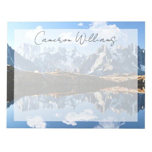 山 Mont Blanc Massif，フランス ノートパッド (正面)