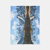 山 Mont Blanc Massif，フランス フリースブランケット (正面)