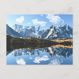 山 Mont Blanc Massif,フランス ポストカード