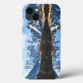 山 Mont Blanc Massif，フランス Case-Mate iPhoneケース (裏面)