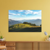 山 | Spitzingsee湖，スイスアルプス キャンバスプリント (インサイチュ (リビング))