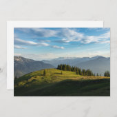 山 | Spitzingsee湖，スイスアルプス サンキューカード (正面/裏面)