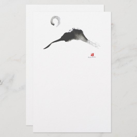 山、Sumi-e 便箋 (正面/裏面)