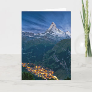 山 The Matterhorn, Zermatt, Swiss Alps カード