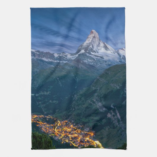 山 | The Matterhorn, Zermatt, Swiss Alps キッチンタオル (縦)