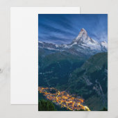 山 | The Matterhorn, Zermatt, Swiss Alps サンキューカード (正面/裏面)
