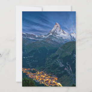 山 The Matterhorn, Zermatt, Swiss Alps サンキューカード