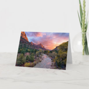 山   The Watchman Zion Nathional Park Utah カード
