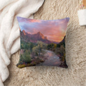 山 | The Watchman Zion Nathional Park Utah クッション (ブランケット)