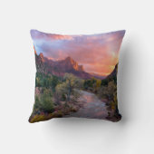 山 | The Watchman Zion Nathional Park Utah クッション (裏面)