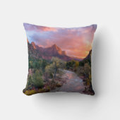 山 | The Watchman Zion Nathional Park Utah クッション (正面)