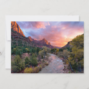 山   The Watchman Zion Nathional Park Utah サンキューカード