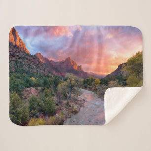 山   The Watchman Zion Nathional Park Utah シェルパブランケット