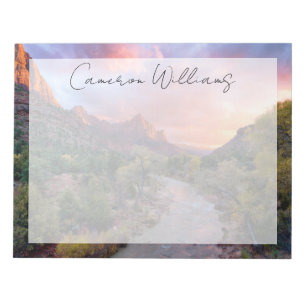 山 The Watchman Zion Nathional Park Utah ノートパッド