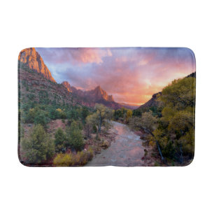 山   The Watchman Zion Nathional Park Utah バスマット