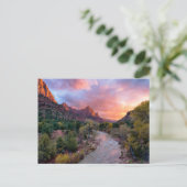 山 | The Watchman Zion Nathional Park Utah ポストカード (スタンド正面)