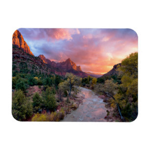 山   The Watchman Zion Nathional Park Utah マグネット