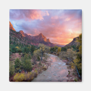山   The Watchman Zion Nathional Park Utah マグネット