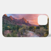 山 | The Watchman Zion Nathional Park Utah iPhoneケース (裏面横)