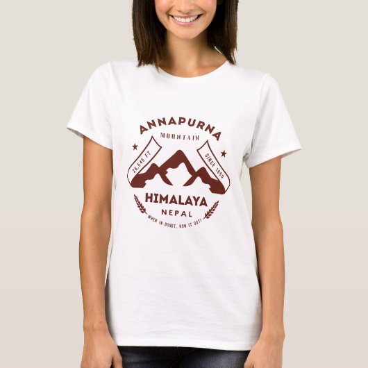 山Annapurnaネパール Tシャツ (正面)