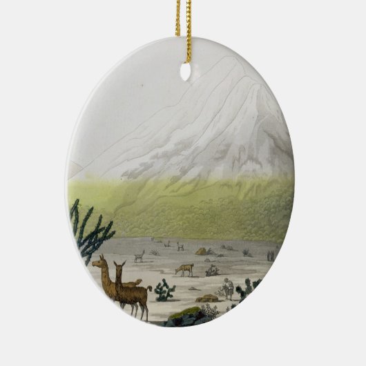 山Chimborazo、「Le Costume Ancienからのエクアドル、 セラミックオーナメント (右)