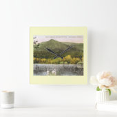 山Equinox、マンチェスター、バーモントヴィンテージ スクエア壁時計 (ホーム)