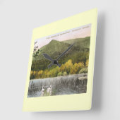 山Equinox、マンチェスター、バーモントヴィンテージ スクエア壁時計 (傾斜)