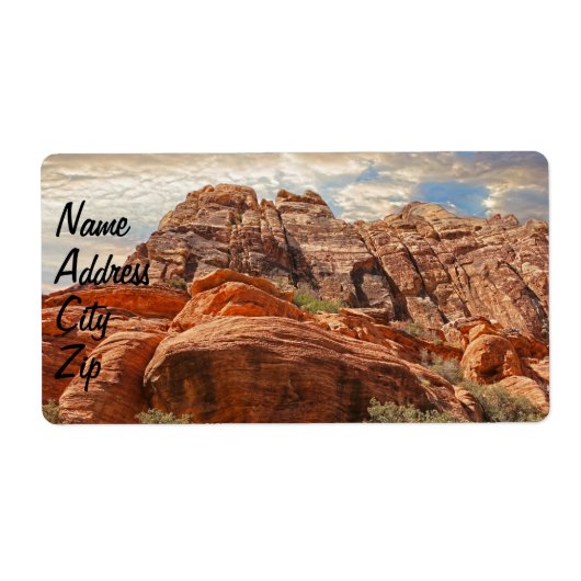 山HDRの写真 ラベル (正面)