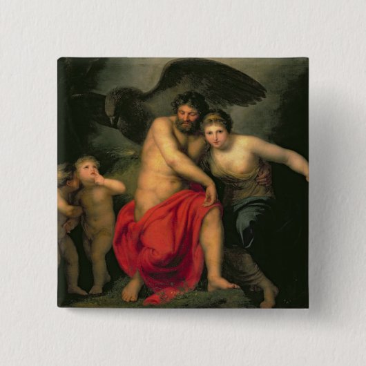 山Ida 1775年のゼウスそしてHera 缶バッジ (正面)