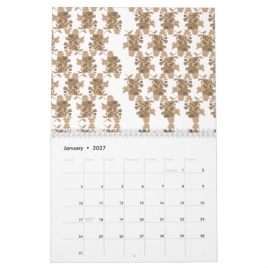 山lの完全に対称な反射 カレンダー (1月 2027)