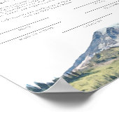 山RAINIER水彩婚姻証明書 ポスター (角)